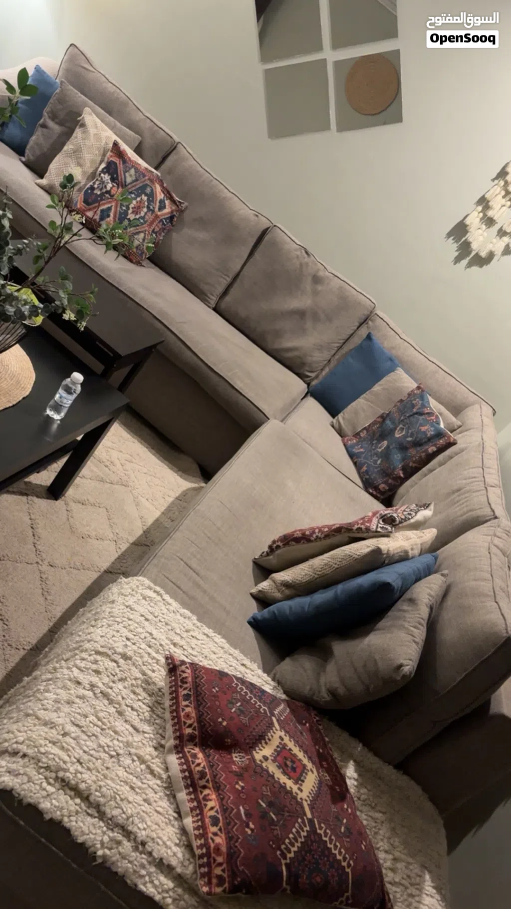 L shaped sofa, 2 years old