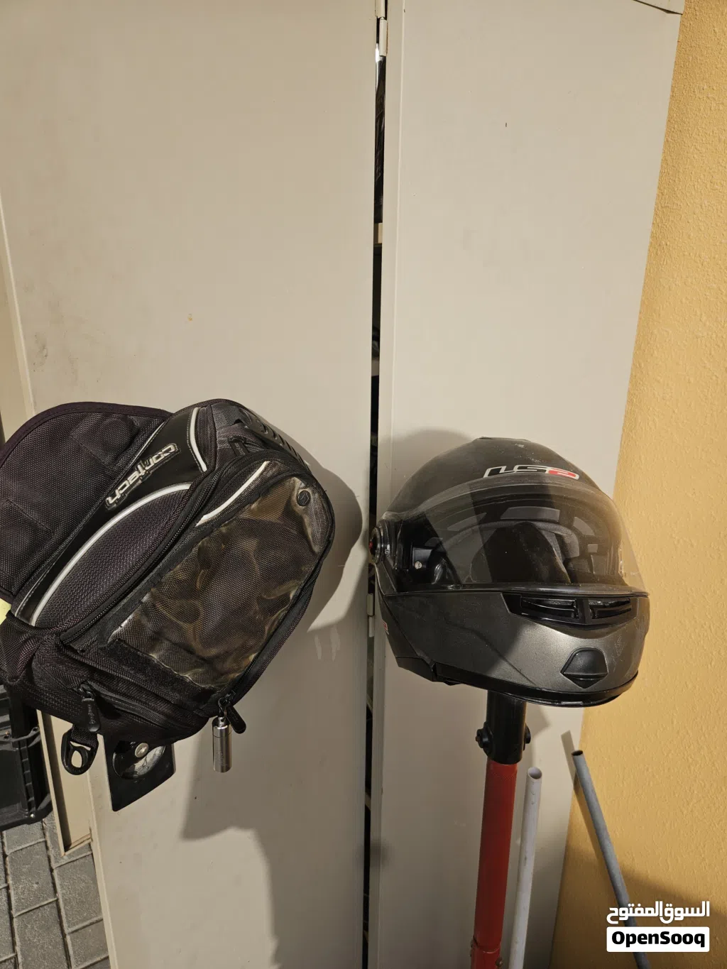 used ls2 helmet XL with magnetic tankbag