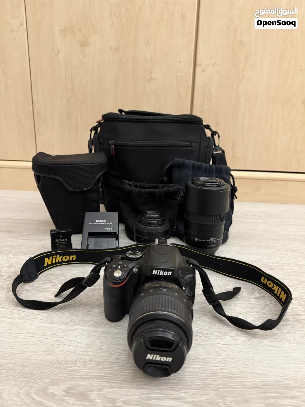 Excellent Condition Nikon D5100 DSLR Camera(18-55mm f/3.5-5.6)+2 Extra Lenses+Portrait+Battery+Bags