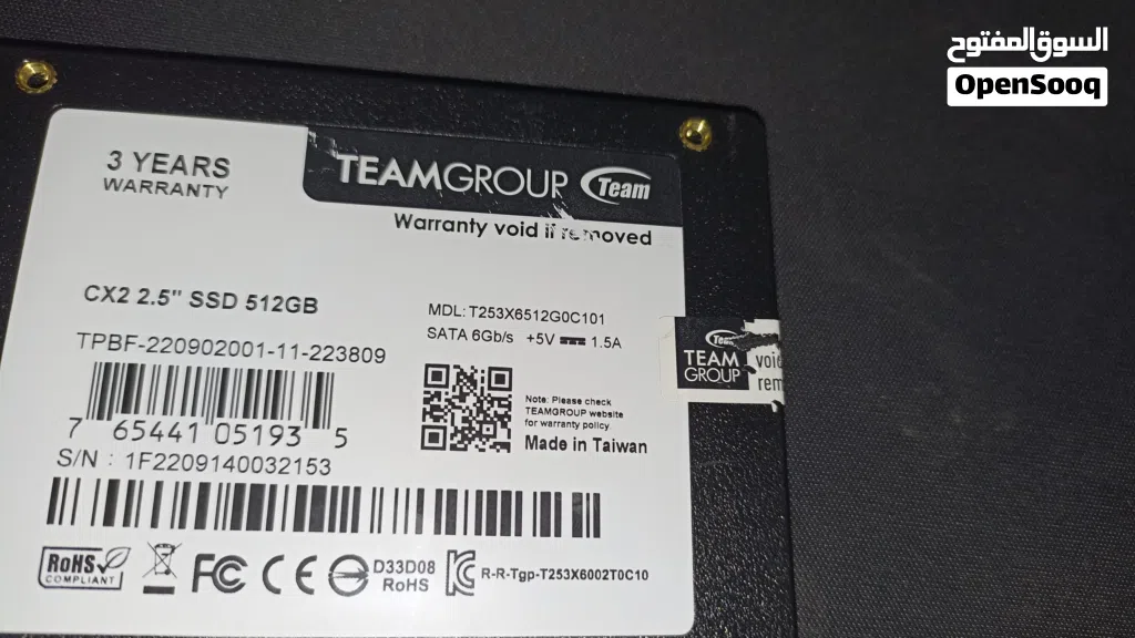 CX2 2.5 SSD السعة: 512GB الماركة: TEAMGROUP (Team)