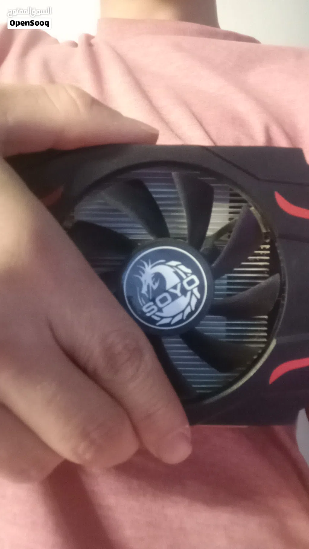 كرت شاشة AMD RX550 4GB SOYO من شركة SOYO للبيع نضيف جديد مستعمل 4 أشهر فقط كرت نضيف الوصف مهم
