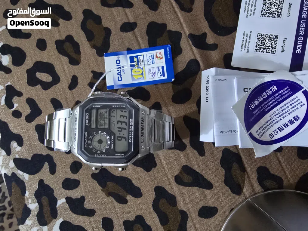 Casio Collection AE-1200WHD- 1AJF Men's Wristwatch, Silver