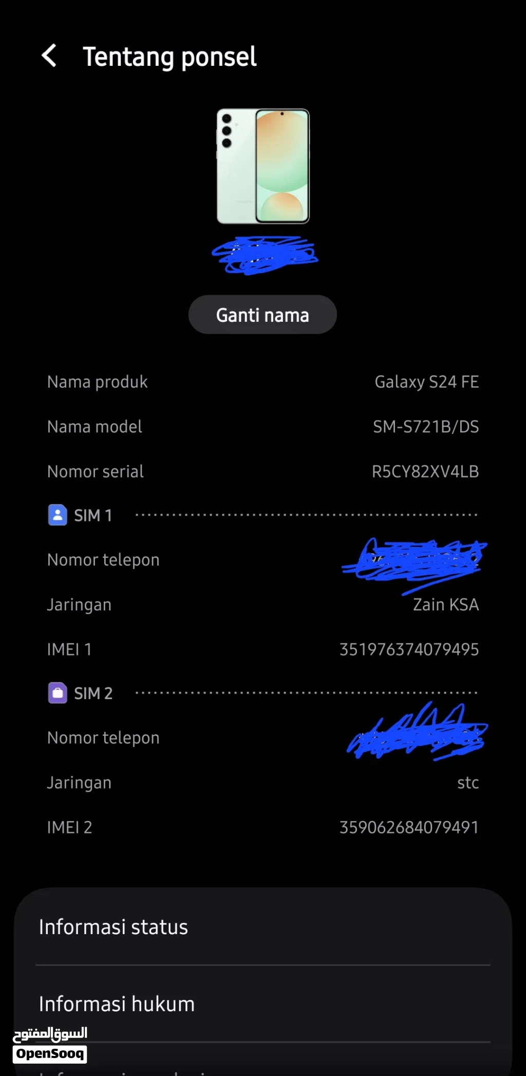 samsung s24 fe ram 12/256