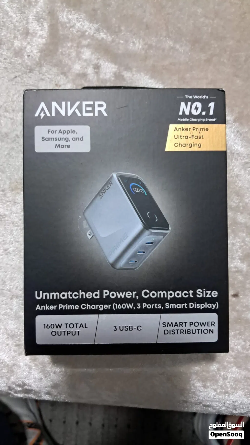 Anker prime charger 160W شاحن انكر برايم 160وات