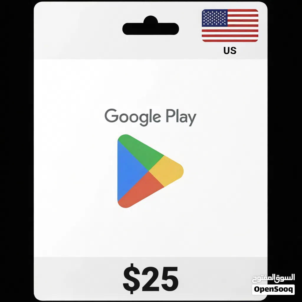 25$ Google play (USA ) Gift card / بطاقة شحن قوقل بلاي امريكي