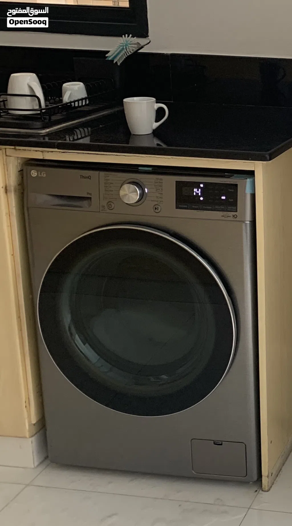 Washing Machine LG 9kg. Front Load Washer AI DD Steam ThinQ غسالة إل جي 9كج