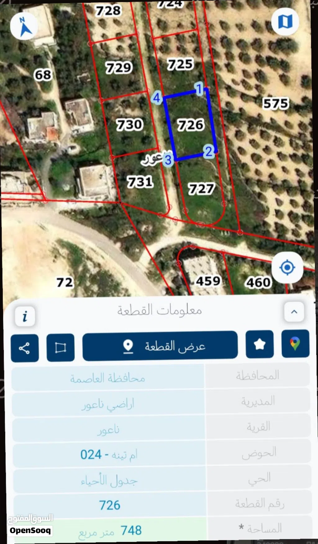ارض للبيع في ناعور موقع مطل