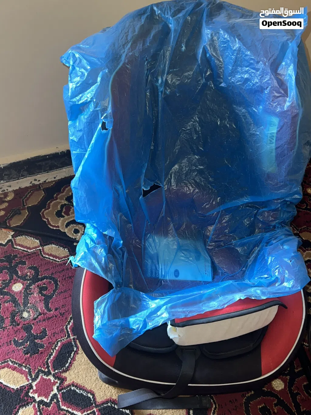 كرسي سياره اطفال كامـل بـ ملحقاته