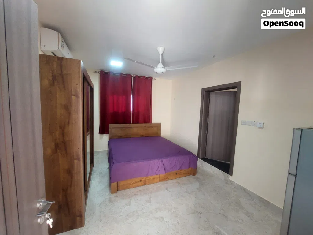 استوديو مفروش في المعبيلة مفابل الممشى Furnished studio for the ledg