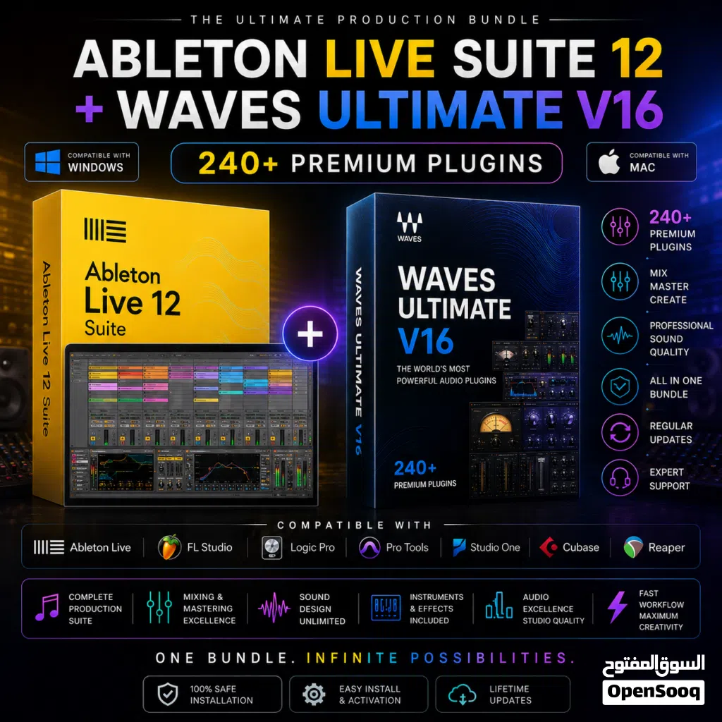 Ableton Live Suite 12 + Waves Ultimate V16 240+ Plugins Win & Mac