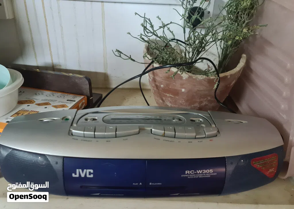 مسجل ماركة JVC نظام كاسيت بابين