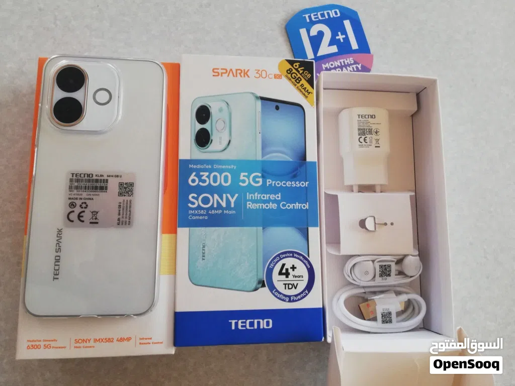 جهاز جديد Spark 30c 5G رام 8 جيجا 128 مكفول سنة متوفر توصيل وهدية