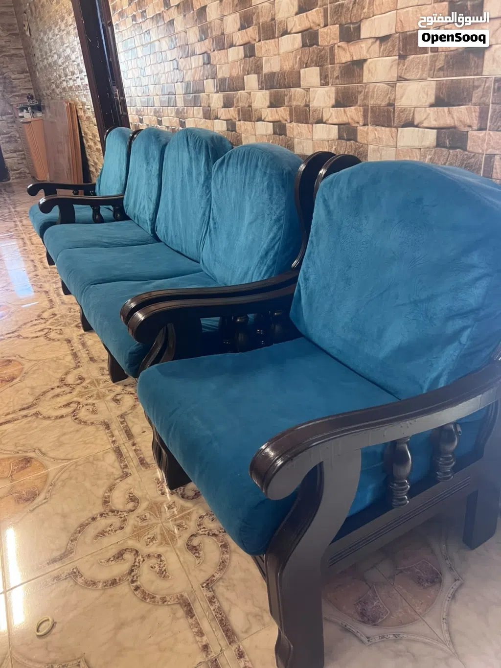 طقم مورس سبع مقاعد تفصيل خشب زان كامل