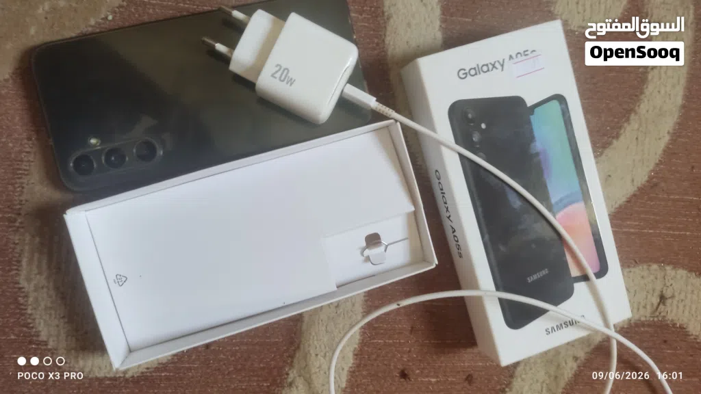 جهاز سامسونج a05s اصلي شبه جديد مش مفتوح مستخدم اقل من اسبوعين معاه كل ملحقاته