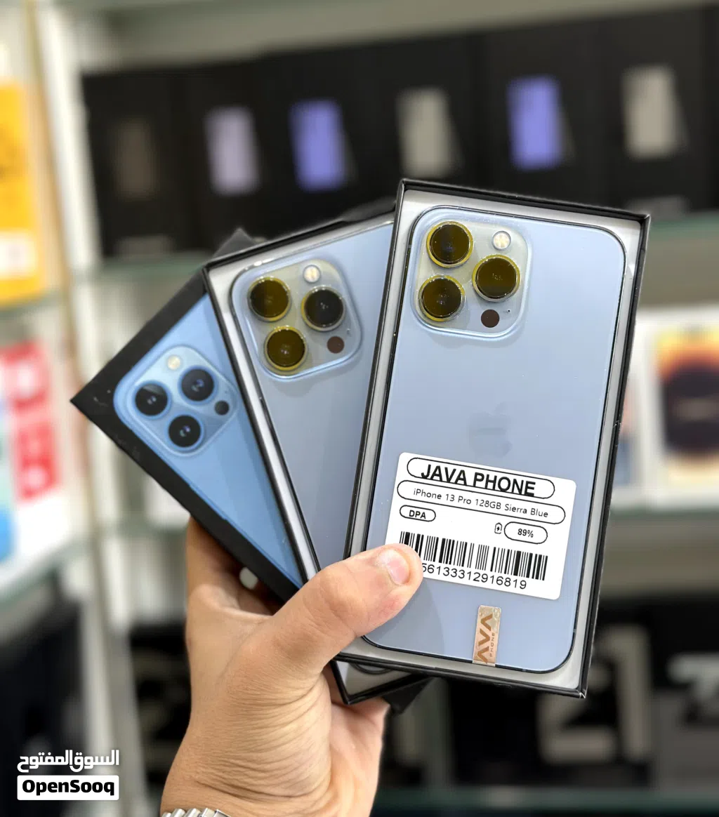 عرض خاص : iPhone 13 pro 128gb هواتف نظيفة جدا بحالة الوكالة بدون اي شموخ و بدون اي مشاكل مع ضمان