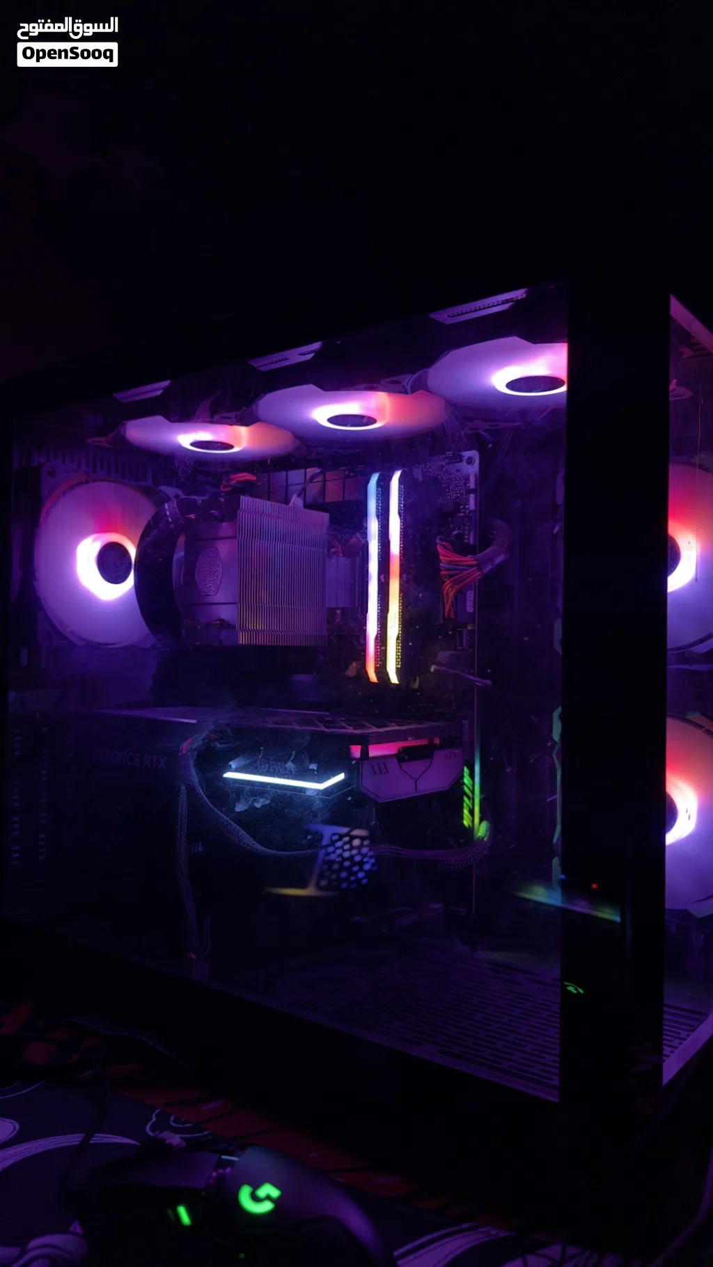 PC للبيع مع كافة الملحقات شاشة وكيبورد وماوس