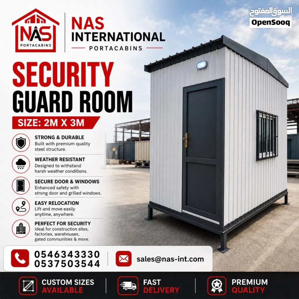 Security Guard Room 2M x 3M Portable Cabin Ready Stock
