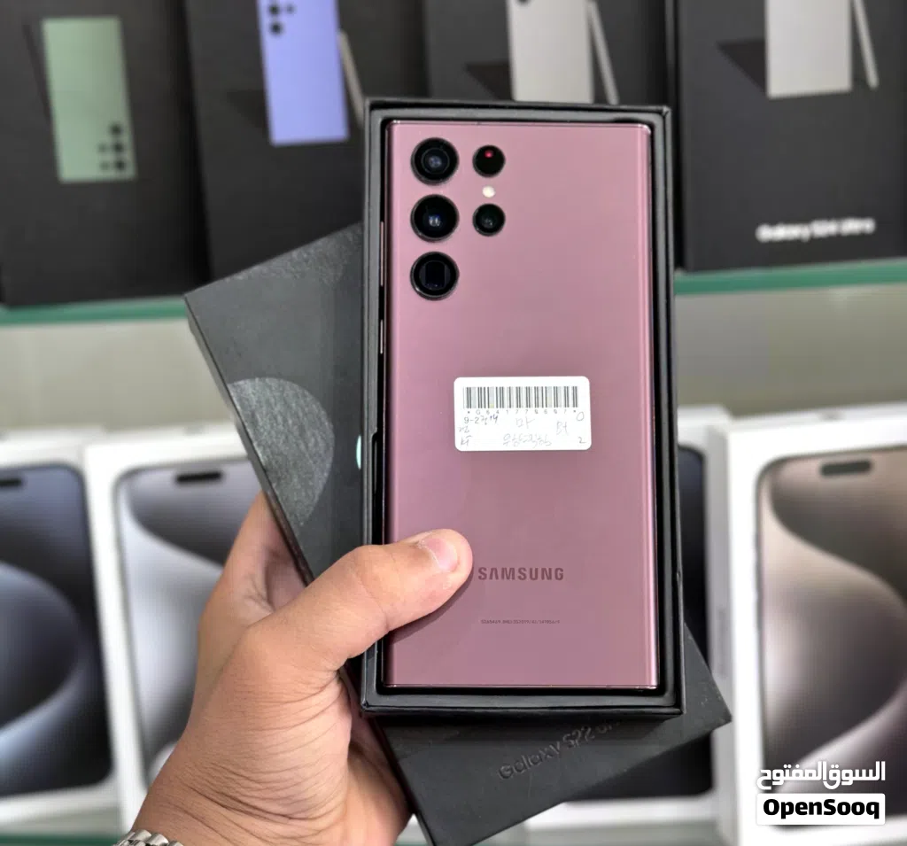 لا يفوتك : Samsung S22 ultra 256gb هاتف بحالة الوكالة بدون اي شموخ أو مشاكل مع ضمان و ملحقات
