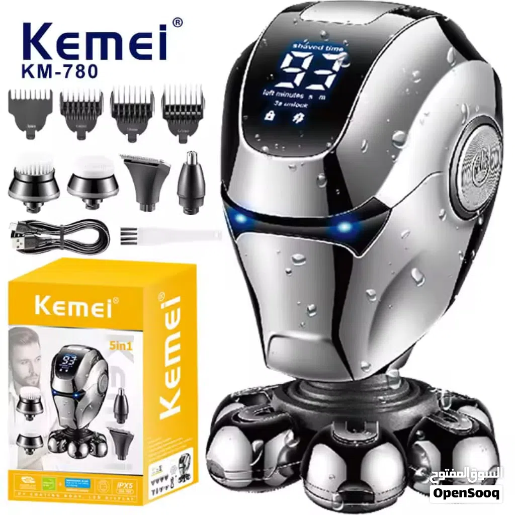 ماكينة الحلاقة الذكية Kemei KM-780 5 في 1