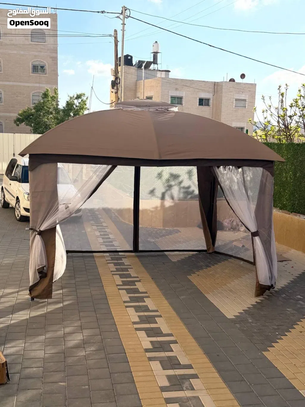 بكج برجولا ووتر بروف 2026 مع ناموسي حوّل حديقتك إلى واحة أحلام مع اقوى برجولا بوزن 50 كيلو حد