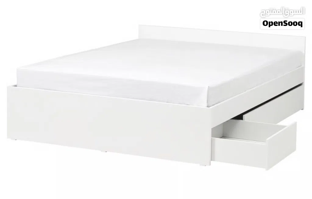 سرير ايكيا مستعمل مع مرتبة مقاس 200 x 160 , used IKEA bed in excellent condition