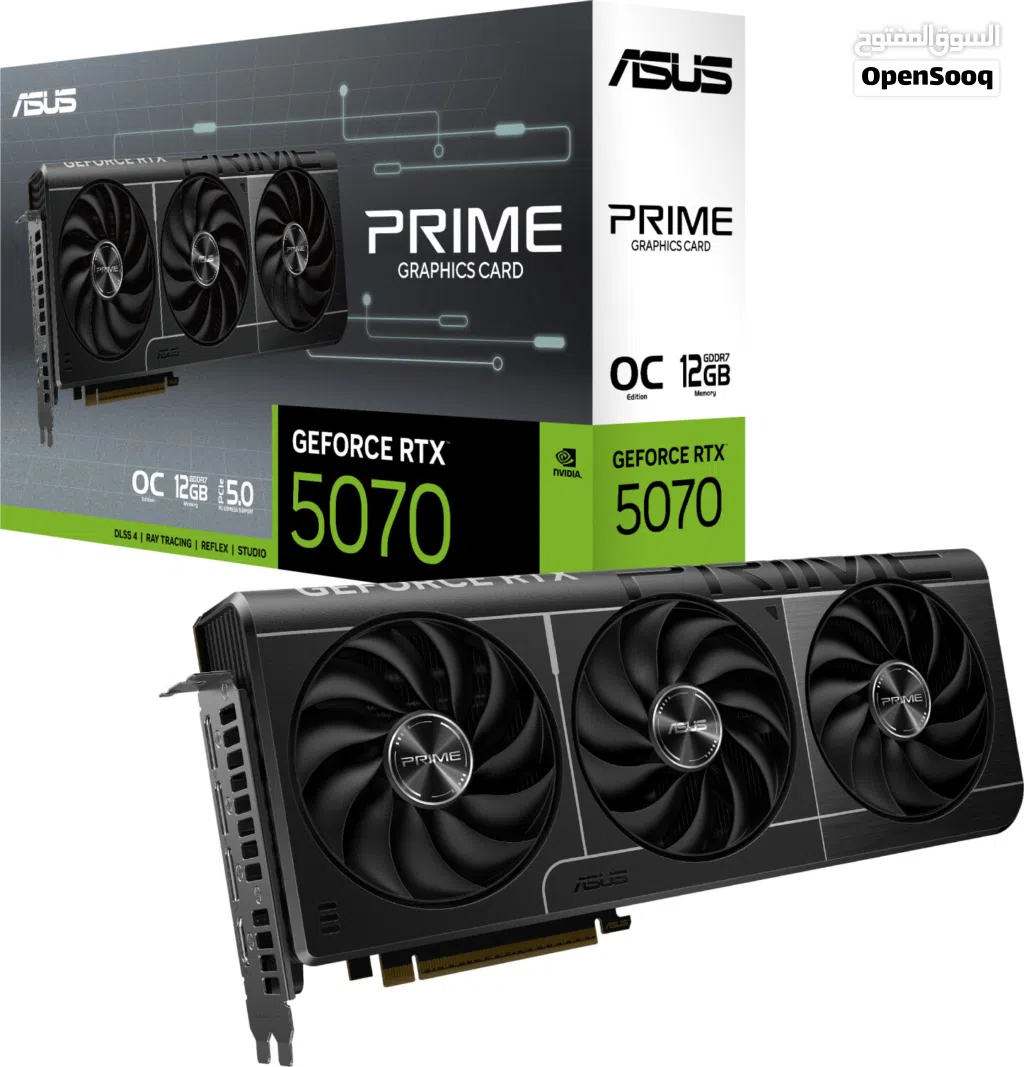 ASUS GeForce RTX 5070 Prime OC 12 GB جديدغير مستخدم