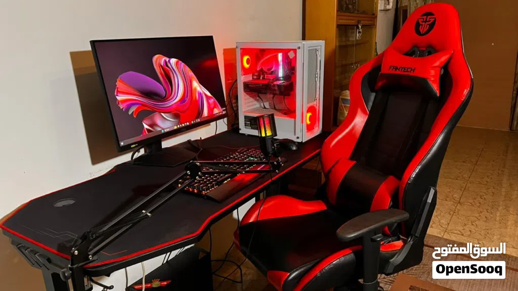 كمبيوتر تجميعة سيت أب قيمنك كامل للبيع بسعر مناسب RTX 4060 Ti / i7 12700 / RAM 64 / شاشة 27