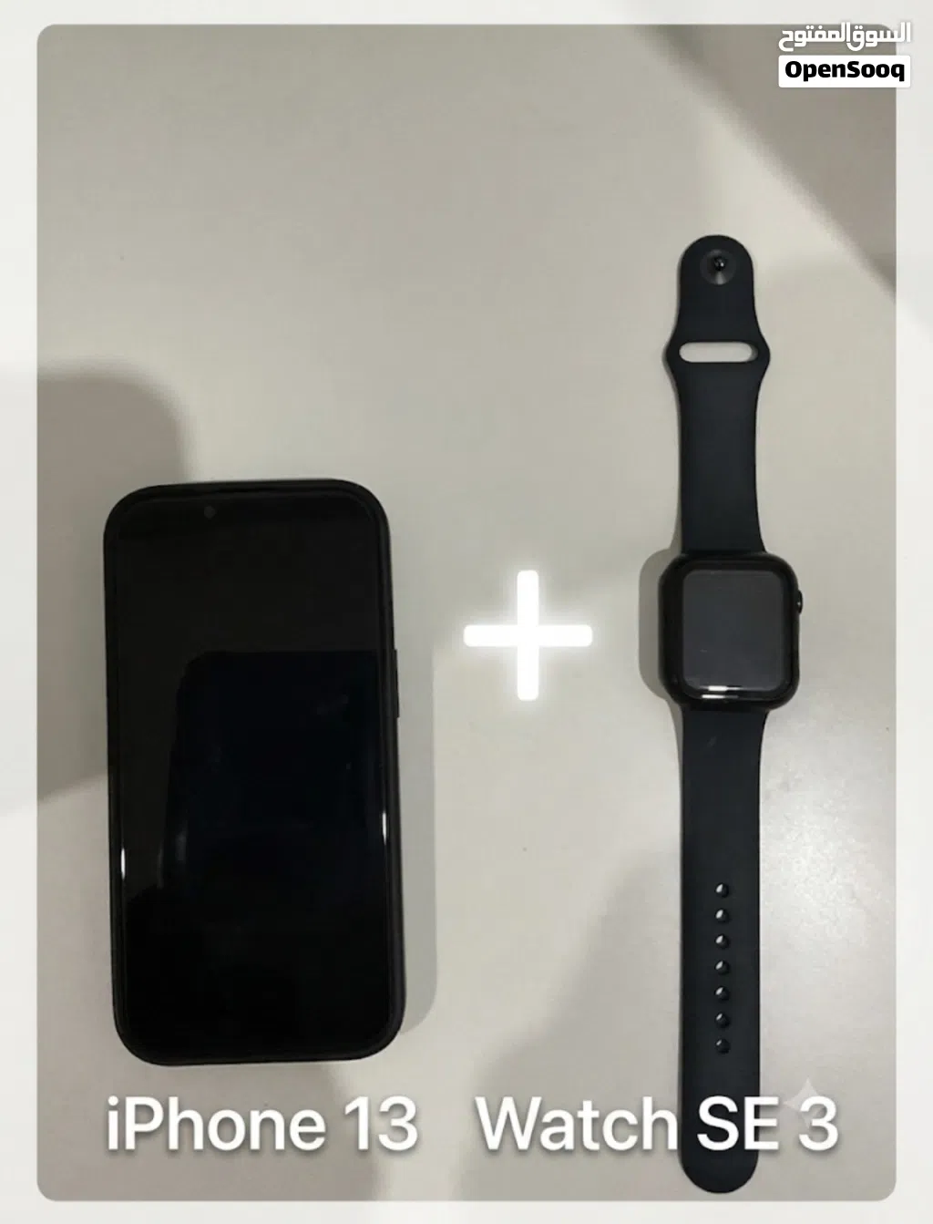 iPhone 13 (midnight ) 128 gb + Watch SE 3 40 mm آيفون 13 128 جيجابايت + ساعة آبل SE 3 مقاس 40 مم