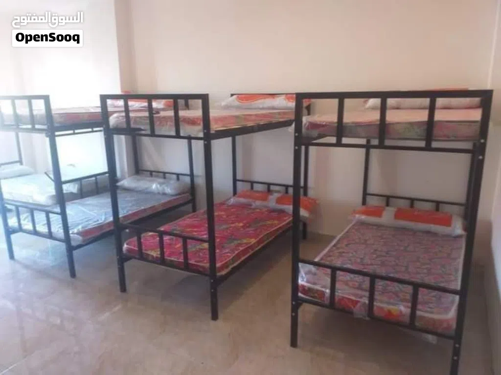 سرير حديد بملل حديد دورين للعمال والشركات والمصانع والمؤسسات Furniture oh