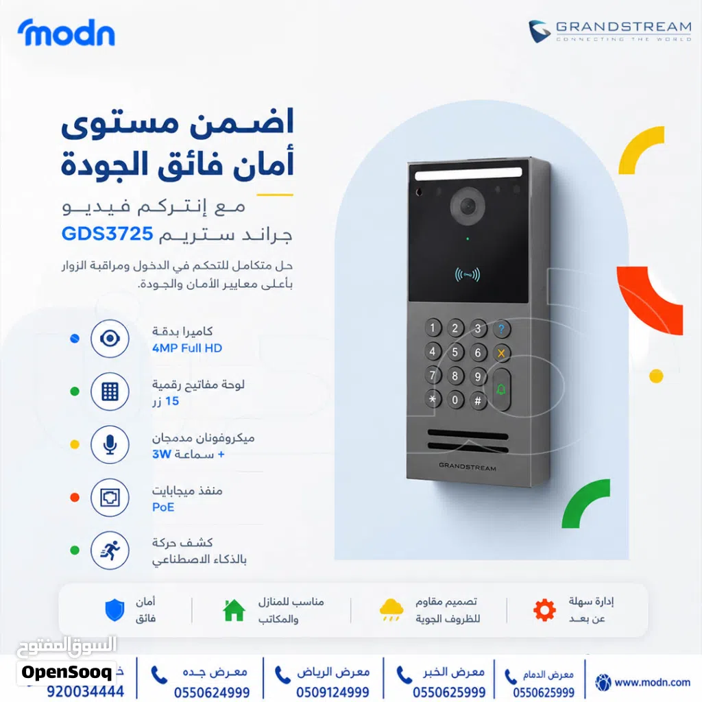 إنتركم فيديو جراند ستريم GDS3725