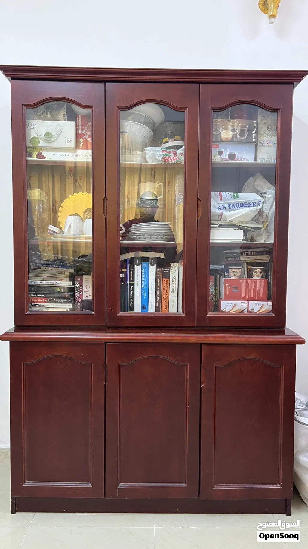 Wooden Glass Display Cupboard for Sale