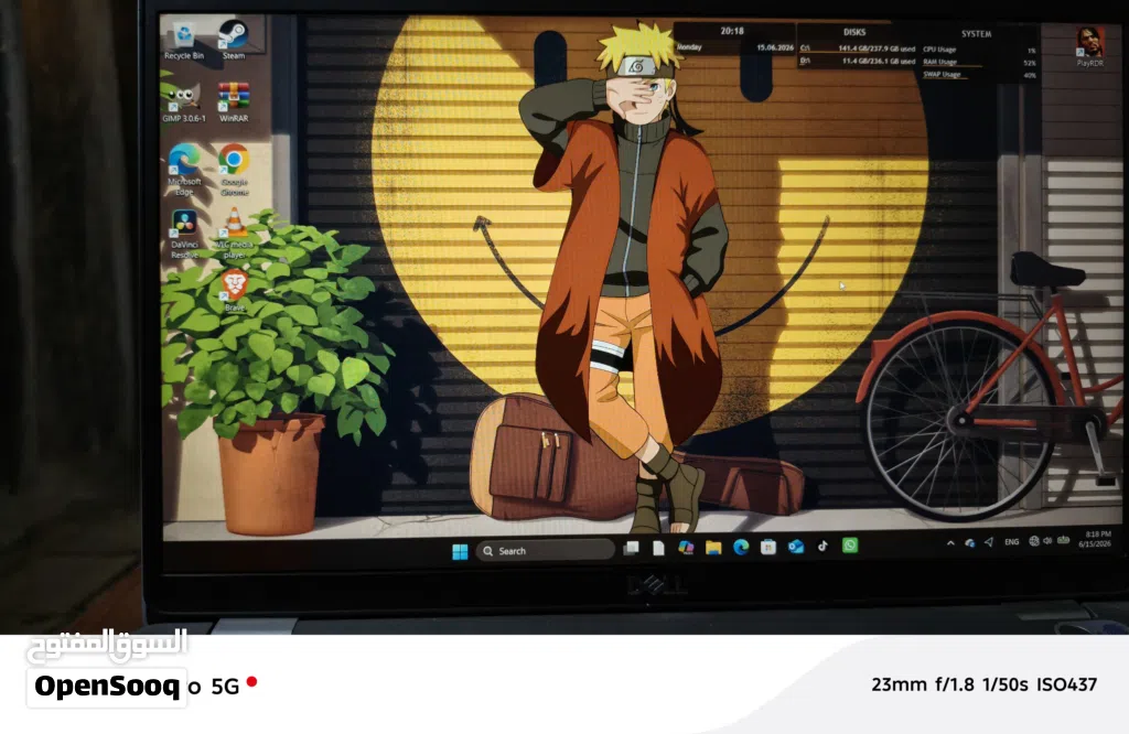 لابتوب ديل بريزشن 3551 جهاز نضيف جدا لون سلفر