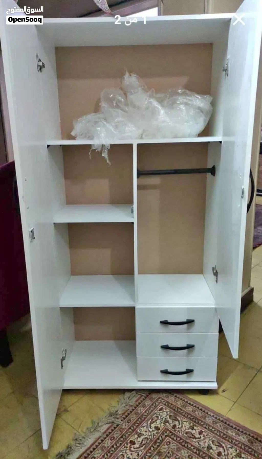 دولاب ضلفتين وإدراج Furniture oh mdf 2