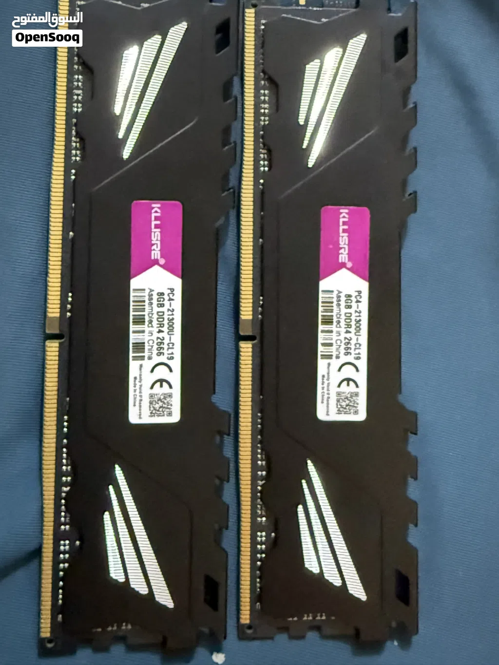 رامات للبيع 8 كيكه قطعتين يعني 16 سرعه 2666 رايد زوج ب 50 ddr4