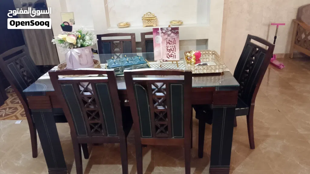 طاولة سفرة 6 كراسي