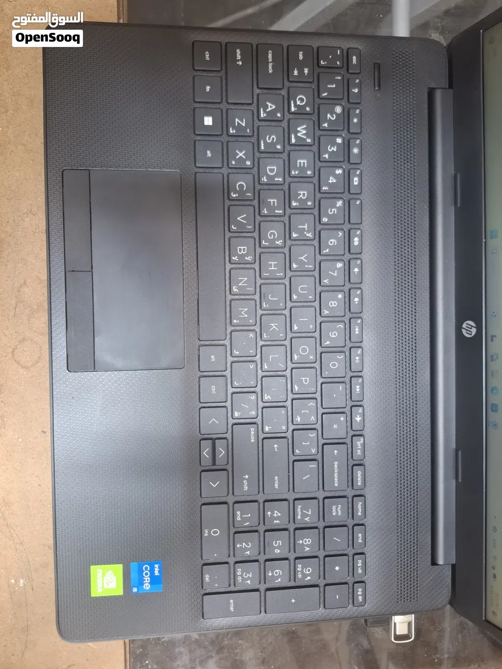 لابتوب hp للبيع ، كور i5 جيل 12 ورام 8 وهاود ssd 512 وكارت شاشة خارجي
