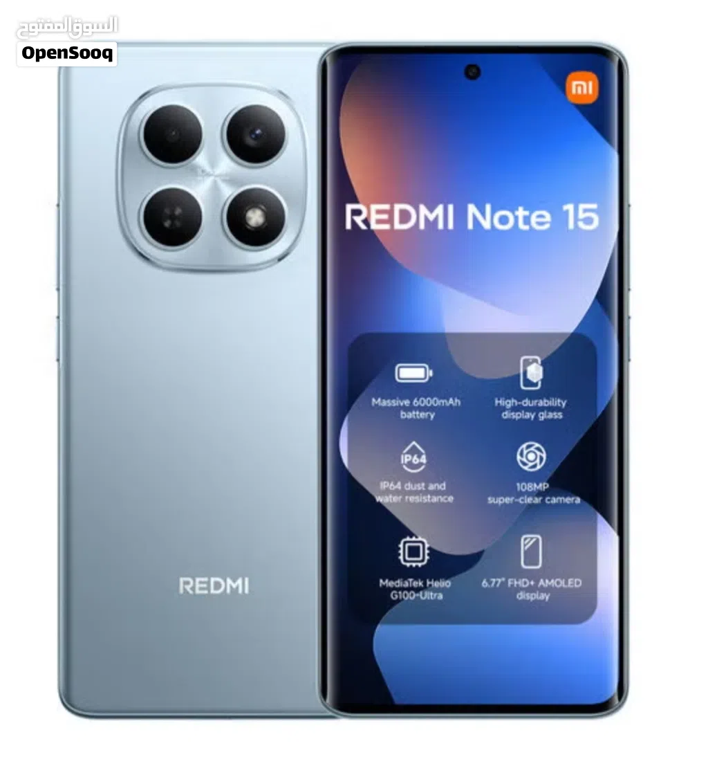 ريدمي نوت 15 نسخه 4g . مستخدم شهرين بحالة الجديد redmi note 15. 4g . same new