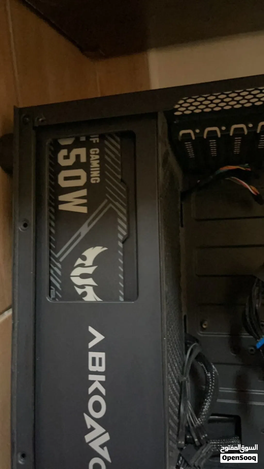 كيس قيمنق فارغ + باورسبلاي Gaming case 4 RGB FAN + power supply 550W