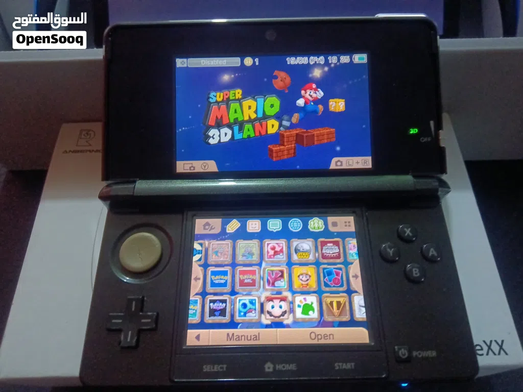 نينتيندو 3DS مهكر مع رام 32 و شاحنة نظافة حوالي 90%