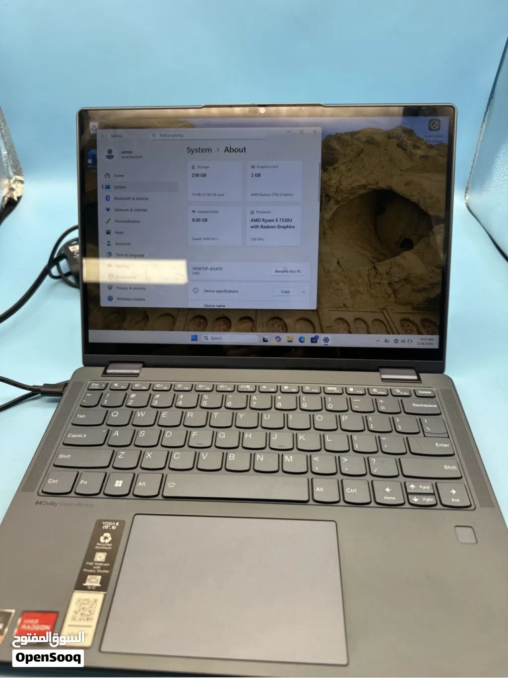 Lenovo Yoga 6 13ABR8 Ryzen 5 7530U شاشة لمس قابلة للدوران