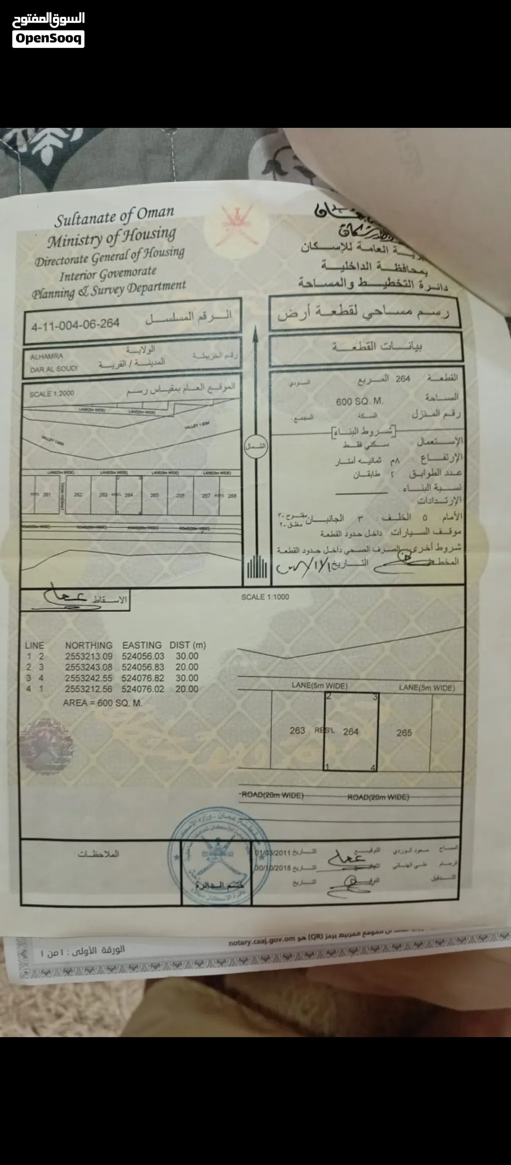 للبيع ارض سكني السودى ولاية الحمراء