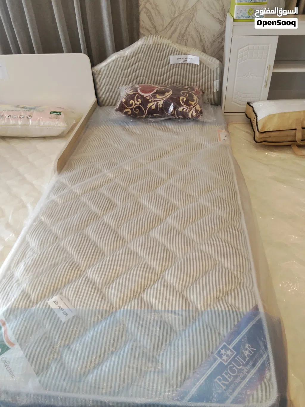 سرير ديفان راها مع مرتبة زنبركية 90×190×20 Divan Bed Raha With Spring Mattress 90x190x20