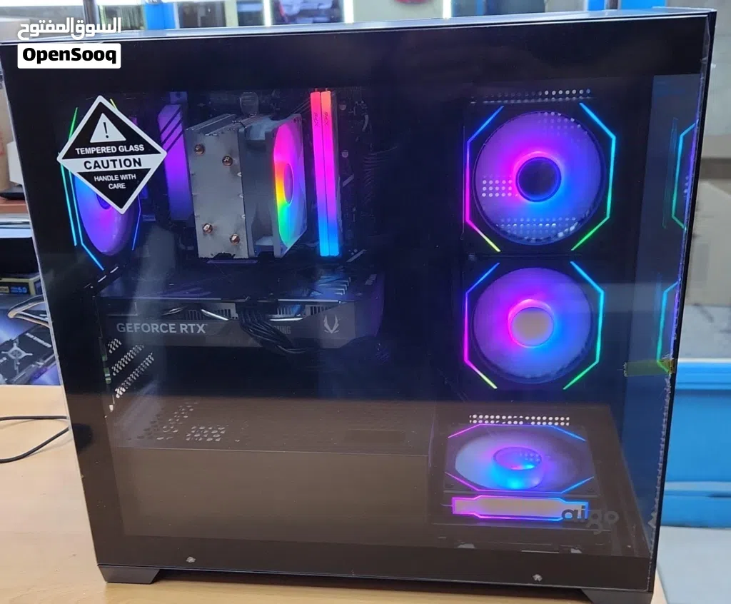 للبيع بي سي جيمنق Core i5 12Gen256M.2 ssd+1TB /16Ram/5050 8GB RTX كالجديد