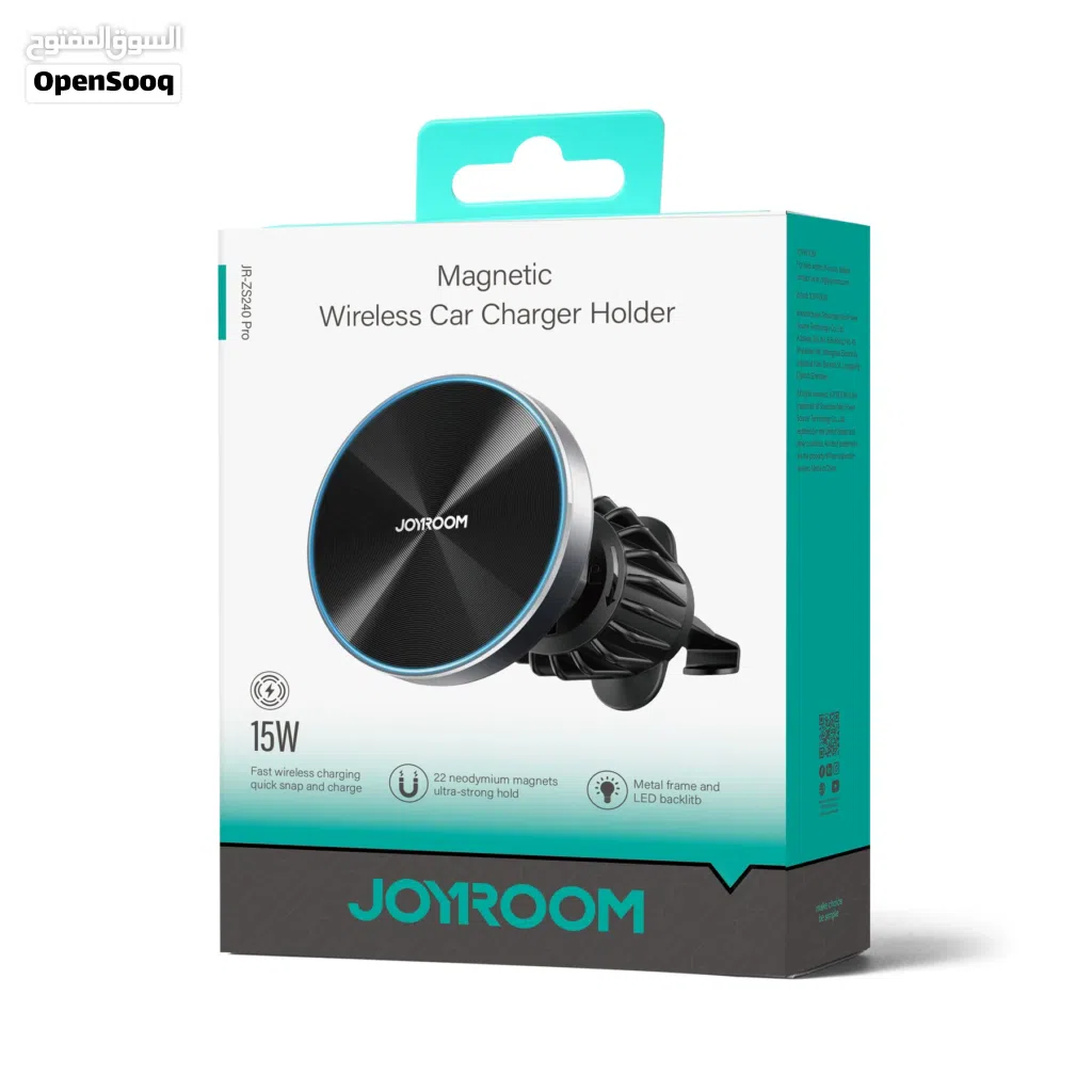 حامل وشاحن لاسلكي مغناطيسي للسيارة JOYROOM JR-ZS240 Pro JOYROOM MAGNETIC WIRELESS CAR CHARGER HOLD
