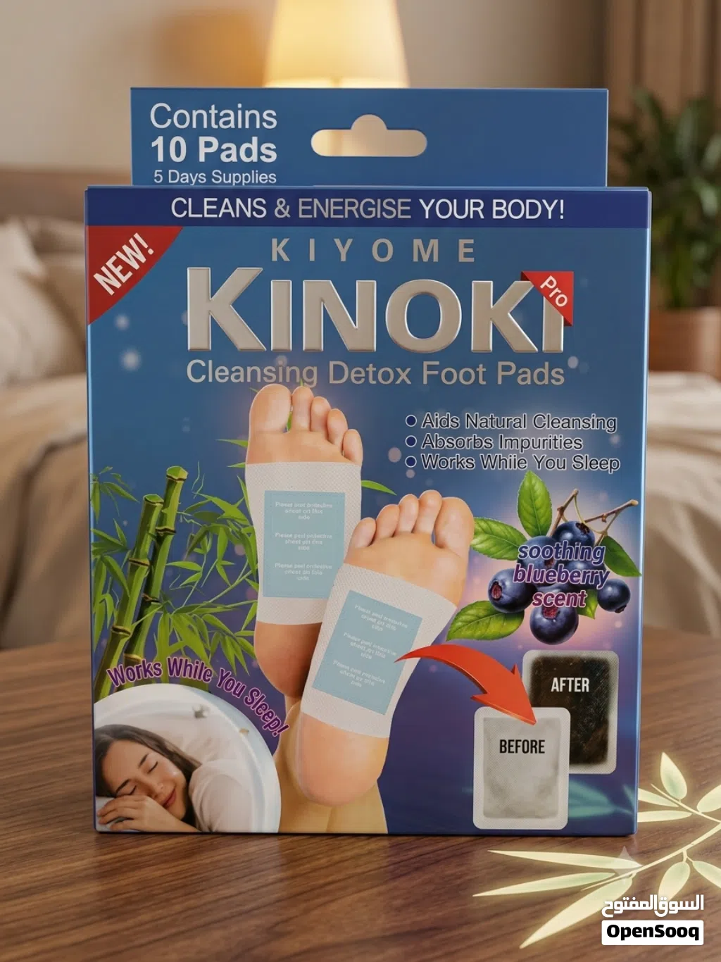 لاصقات سموم القدمين كينوكي Kinoki الأصلية برائحة التوت
