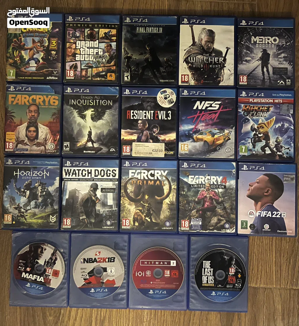 دسكات PS4 للبيع للاستفسار ع الخاص