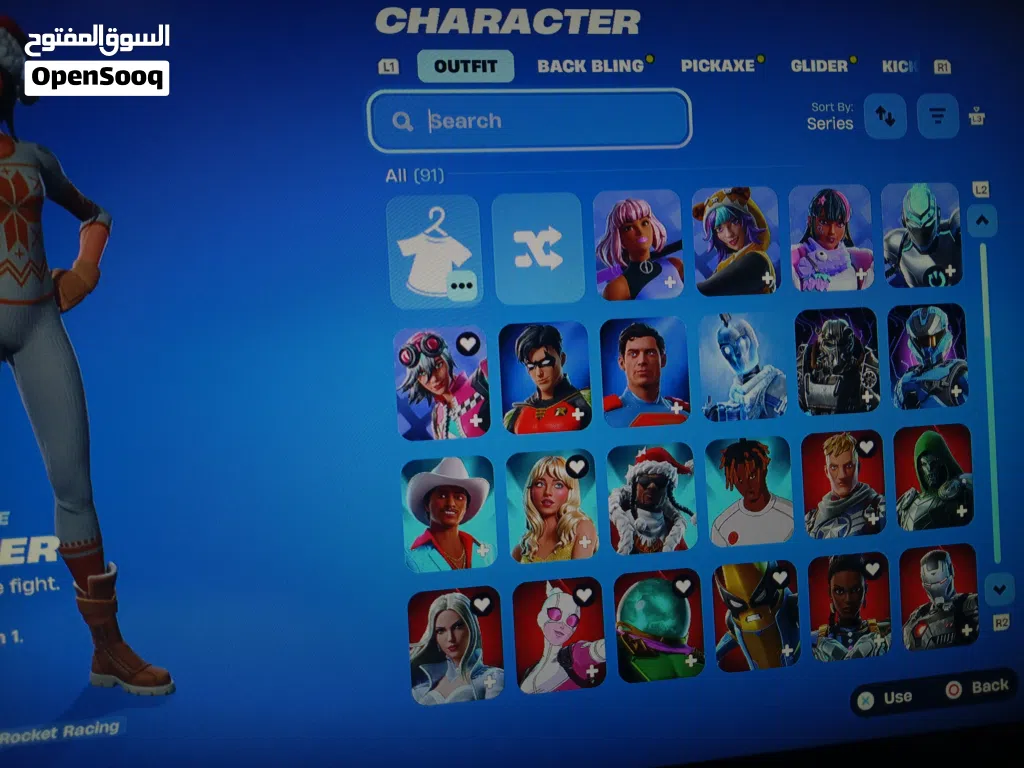 بيع حساب فورت 91 سكن حساب عرق مع حساب بلاستيشن