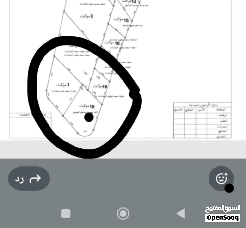 قطعة أرض سكني القويره داخل التنظيم زاويه