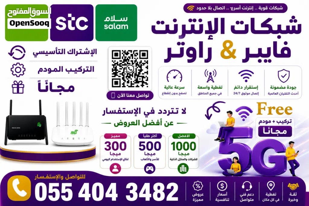شبكات الإنترنت فايبر و رواتر