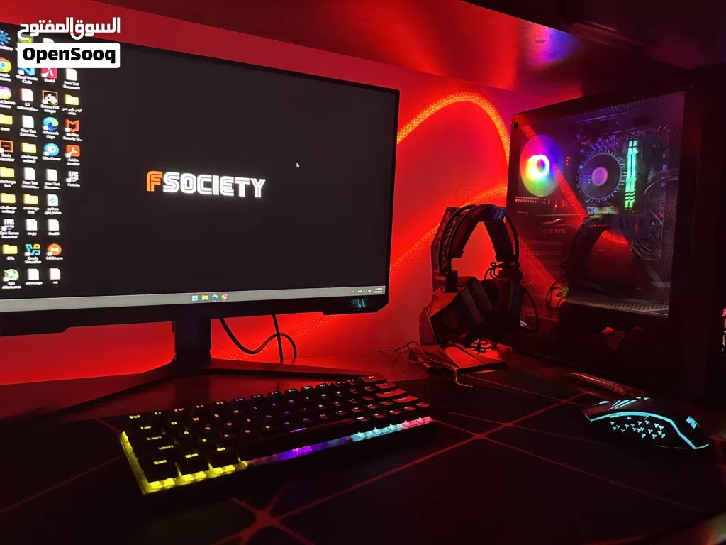 للبيع او للبدل على لابتوب Pc gaming متكامل 4060 بسعر لقطة